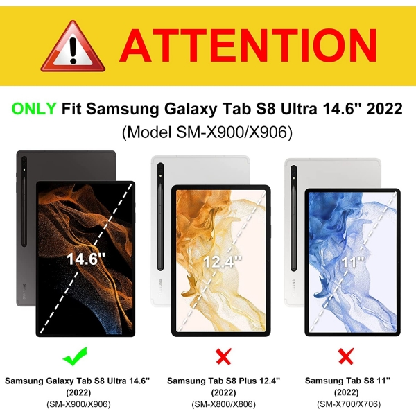 Fintie Samsung Galaxy Tab S8 Ultra Kılıf (14.6 inç)-Rose Gold