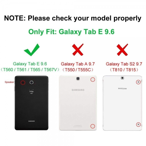 Fintie Samsung Galaxy Tab E Klf (9.6 in)-Black