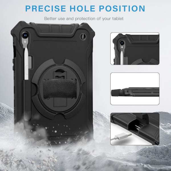Ztotop Samsung Galaxy Tab S10 FE Rugged Klf-Black
