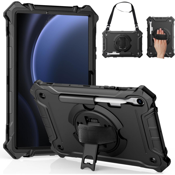 Ztotop Samsung Galaxy Tab S10 FE Rugged Klf-Black