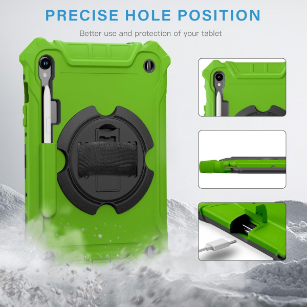 Ztotop Samsung Galaxy Tab S10 FE Rugged Klf-Green
