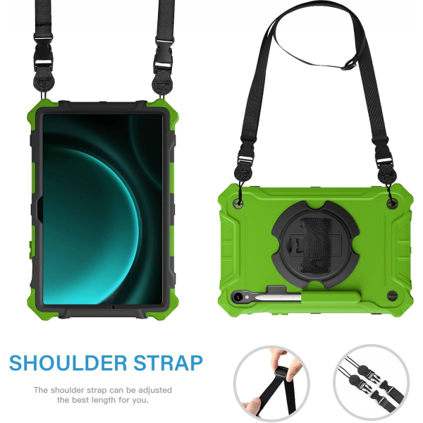 Ztotop Samsung Galaxy Tab S10 FE Rugged Klf-Green