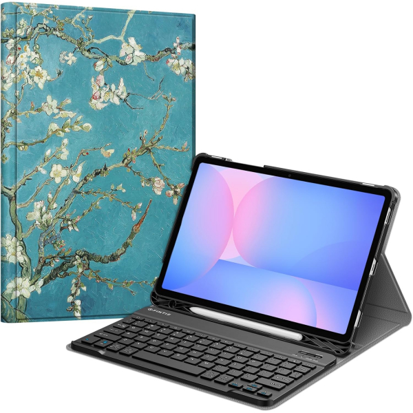 Fintie Samsung Galaxy Tab S10 FE Klavyeli Klf-Blossom