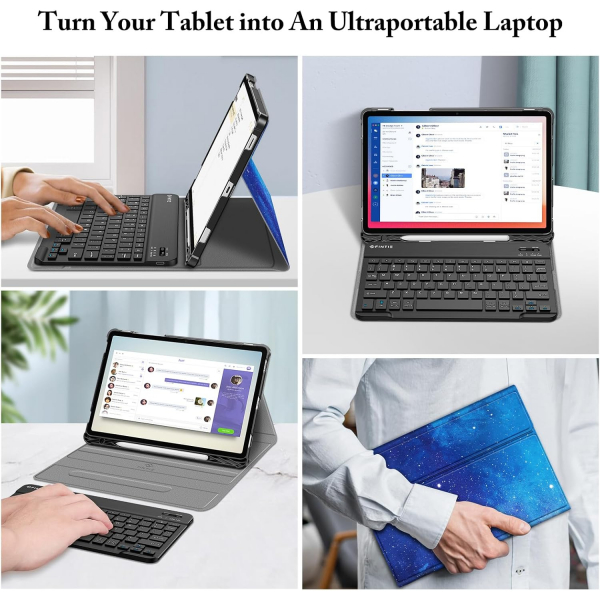 Fintie Samsung Galaxy Tab S10 FE Klavyeli Klf-Starry Sky