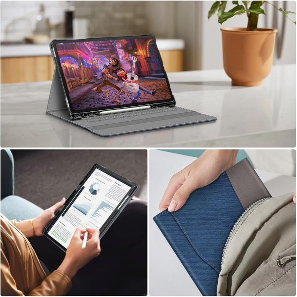 Fintie Samsung Galaxy Tab S10 Plus Standl Klf-Denim Indigo