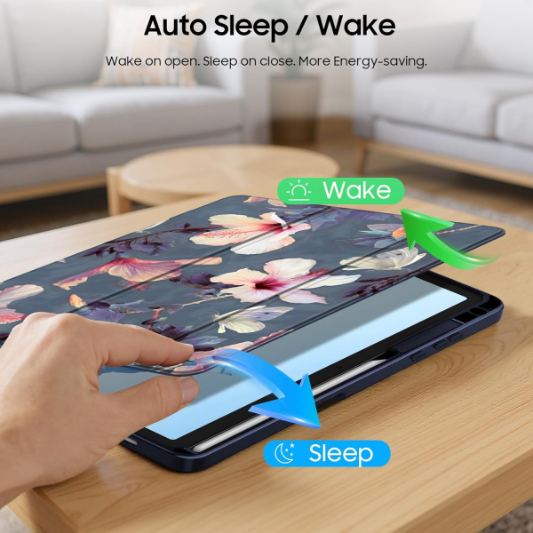 Fintie Samsung Galaxy Tab S11 Slim Klf -Blooming Hibiscus