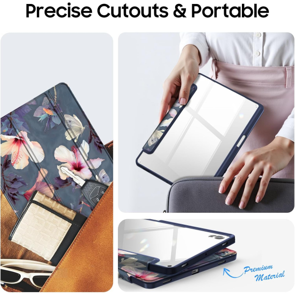 Fintie Samsung Galaxy Tab S11 Slim Klf -Blooming Hibiscus
