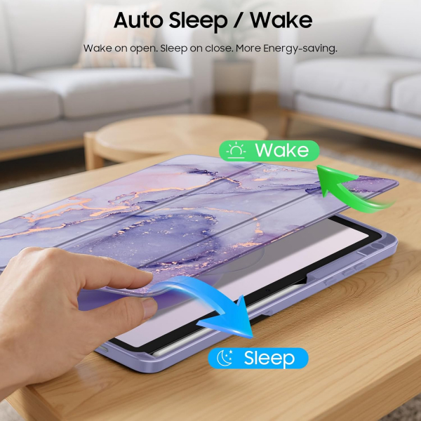 Fintie Samsung Galaxy Tab S11 Slim Klf -Lilac Marble