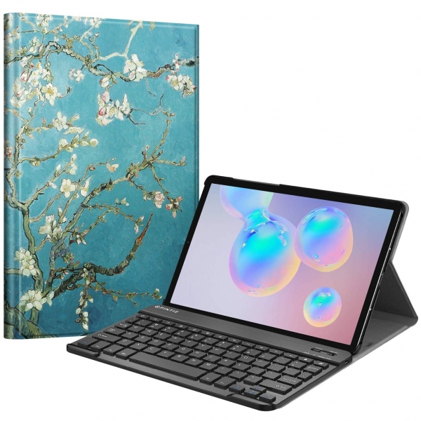 Fintie Samsung Galaxy Tab S6 Klavyeli Klf (10.5 in)-Blossom