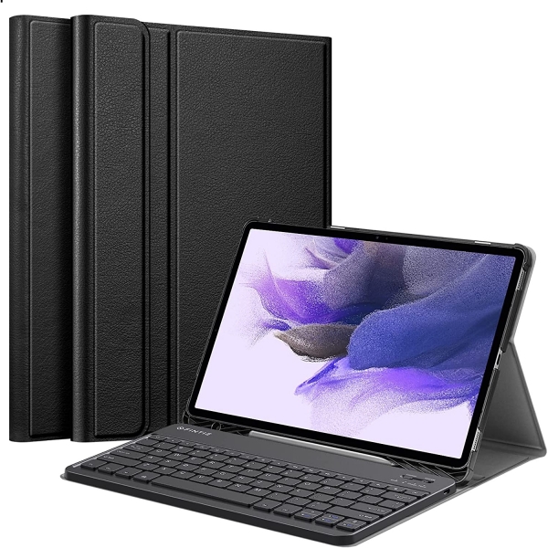 Fintie Samsung Galaxy Tab S7 FE 2021 Klavyeli Klf (12.4 n)-Black