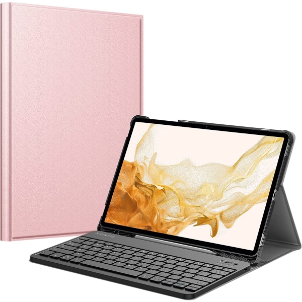 Fintie Samsung Galaxy Tab S7 FE 2021 Klavyeli Klf (12.4 n)-Gold