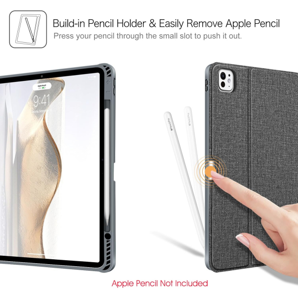 Fintie Manyetik iPad Pro Klavyeli Klf (13 in)-Gray
