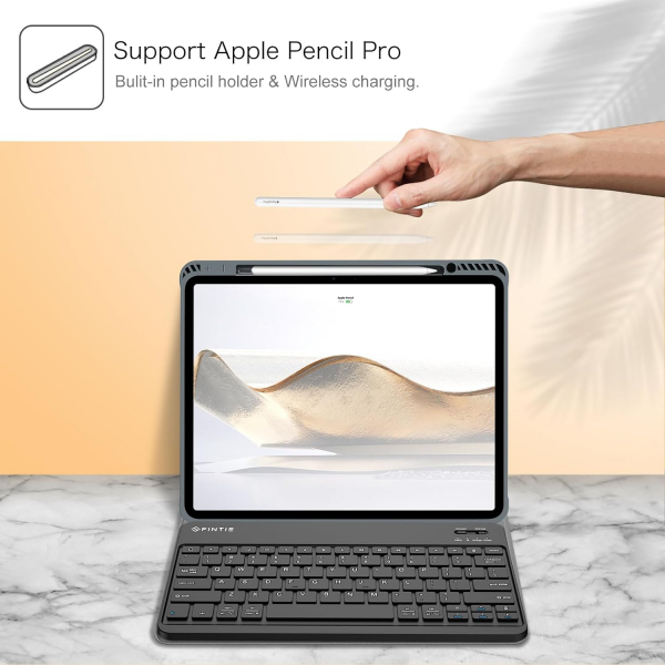 Fintie Manyetik iPad Pro Klavyeli Klf (13 in)-Gray