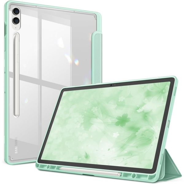Fintie Samsung Galaxy Tab S10/S9 FE Plus effaf Klf-Green
