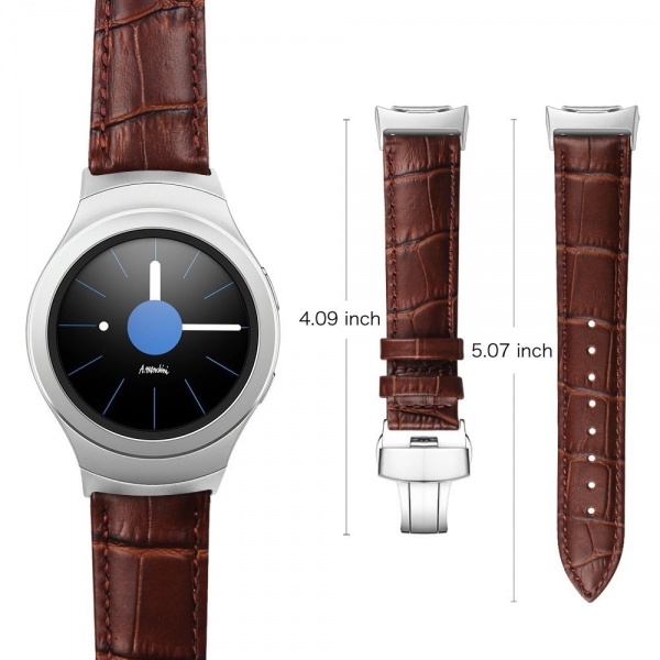 Fintie Samsung Gear S2 Deri Kay-Brown