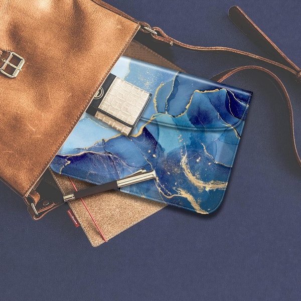 Fintie Sleeve Microsoft Surface Go 4 Vegan Deri Klf-Ocean Marble