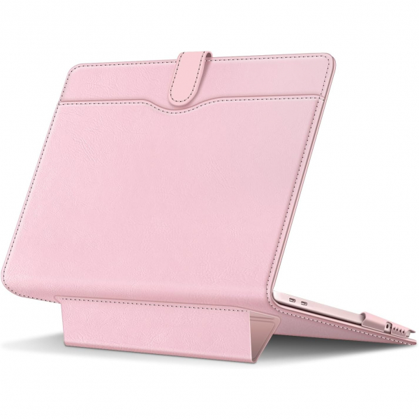 Fintie Standl� Deri MacBook Neo Laptop K�l�f�-Blush