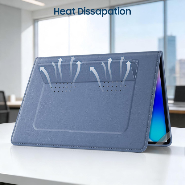 Fintie Standl� Deri MacBook Neo Laptop K�l�f�-Indigo