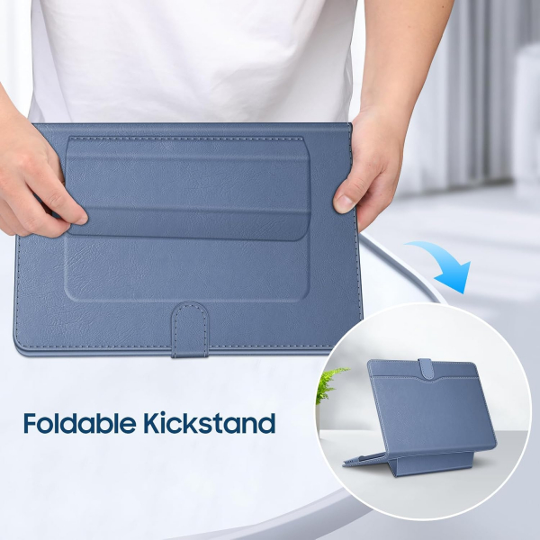 Fintie Standl� Deri MacBook Neo Laptop K�l�f�-Indigo
