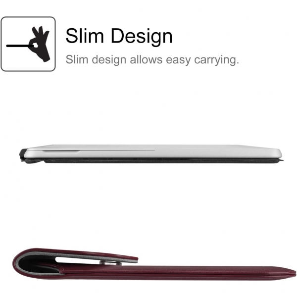 Fintie Sleeve Microsoft Surface Go 4 Deri Klf-Burgundy
