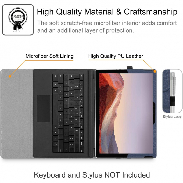 Fintie Surface Pro 7 Klf (12.3 in)-Navy 