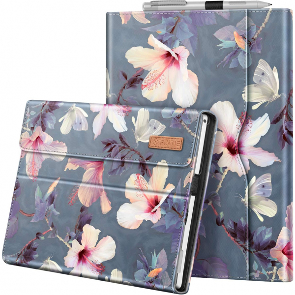 Fintie Surface Pro 7 Klf (12.3 in)-Blooming Hibiscus 