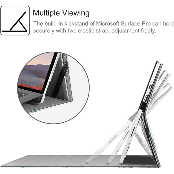 Fintie Surface Pro 7 Klf (12.3 in)-Cloudy Marble 
