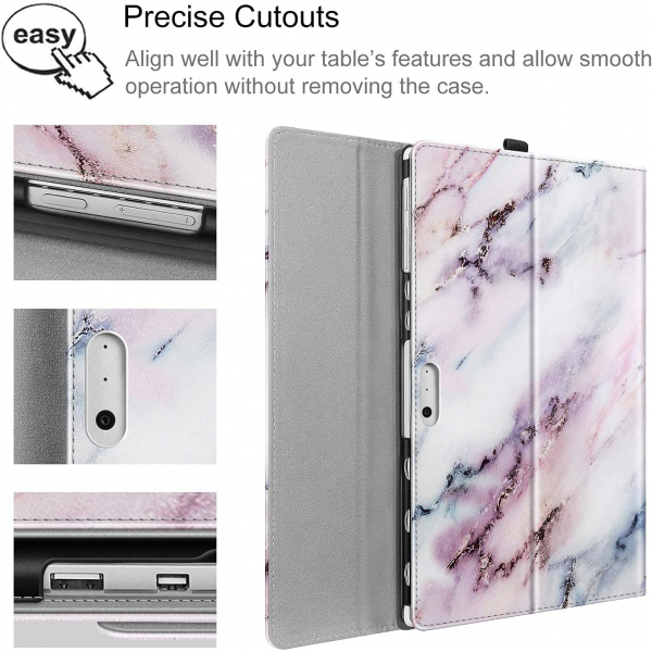 Fintie Surface Pro 7 Klf (12.3 in)-Marble Pink 