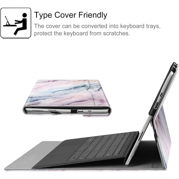 Fintie Surface Pro 7 Klf (12.3 in)-Marble Pink 
