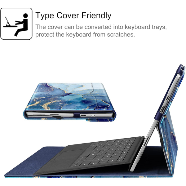 Fintie Surface Pro 7 Klf (12.3 in)-Ocean Marble 