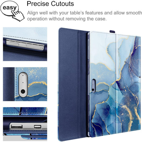 Fintie Surface Pro 7 Klf (12.3 in)-Ocean Marble 