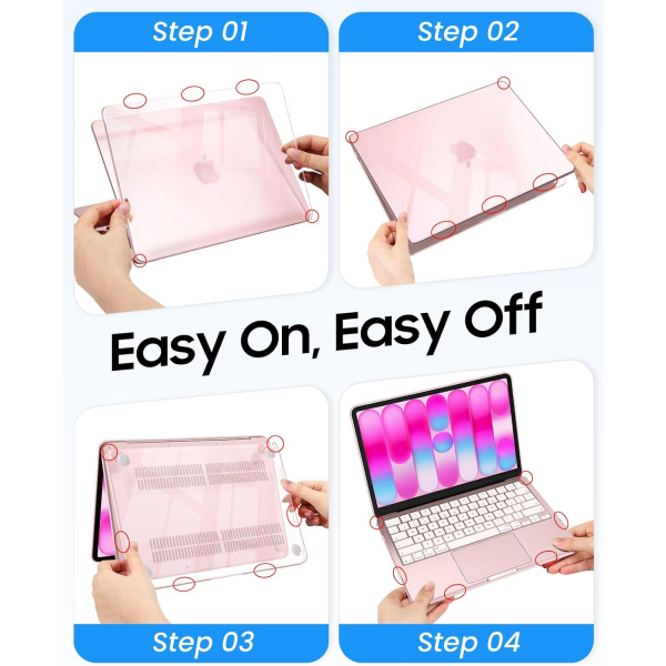 Fintie Ultra �nce �effaf MacBook Neo Laptop K�l�f�-Crystal Blush