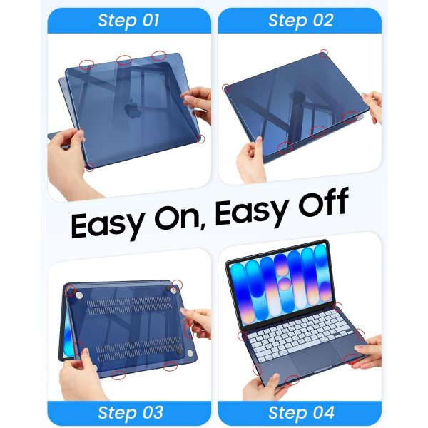 Fintie Ultra �nce �effaf MacBook Neo Laptop K�l�f�-Crystal Indigo