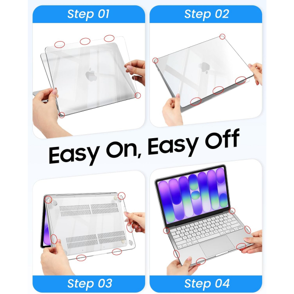 Fintie Ultra �nce �effaf MacBook Neo Laptop K�l�f�-Crystal Clear
