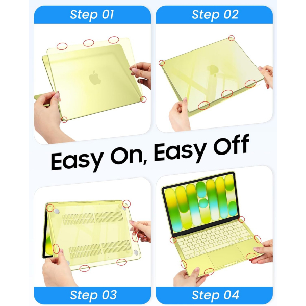 Fintie Ultra �nce �effaf MacBook Neo Laptop K�l�f�-Crystal Citrus