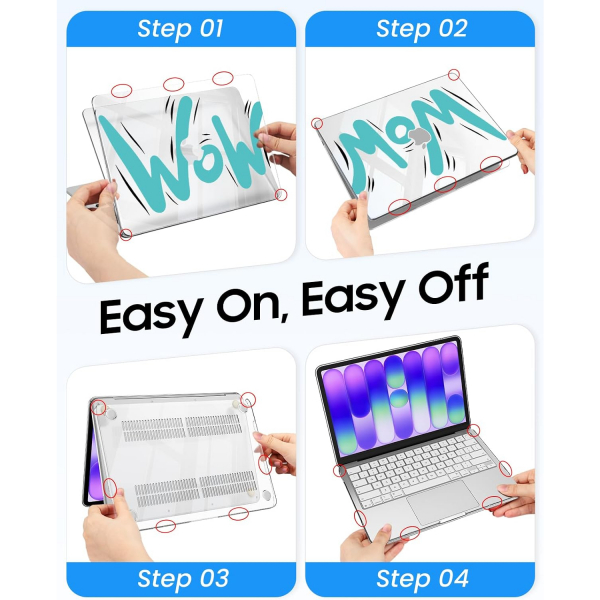 Fintie Ultra �nce �effaf MacBook Neo Laptop K�l�f�-Crystal Wow