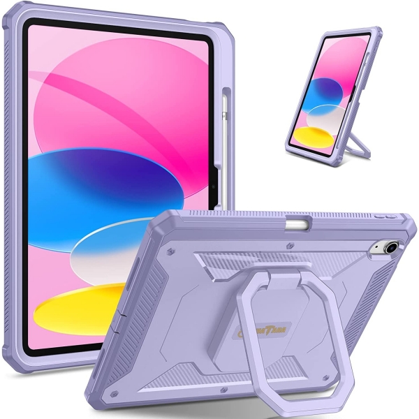 Fintie iPad 10.Nesil 360 Derece Dnen Standl Klf (10.9 in)-Lilac Purple