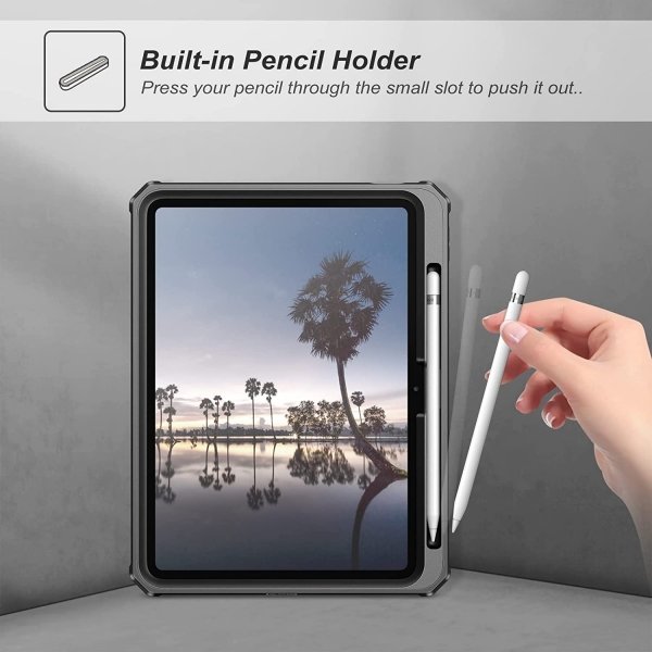Fintie iPad 10.Nesil 360 Derece Dnen Standl Klf (10.9 in)-Black
