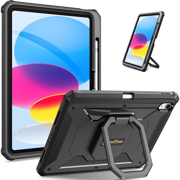 Fintie iPad 10.Nesil 360 Derece Dnen Standl Klf (10.9 in)-Black