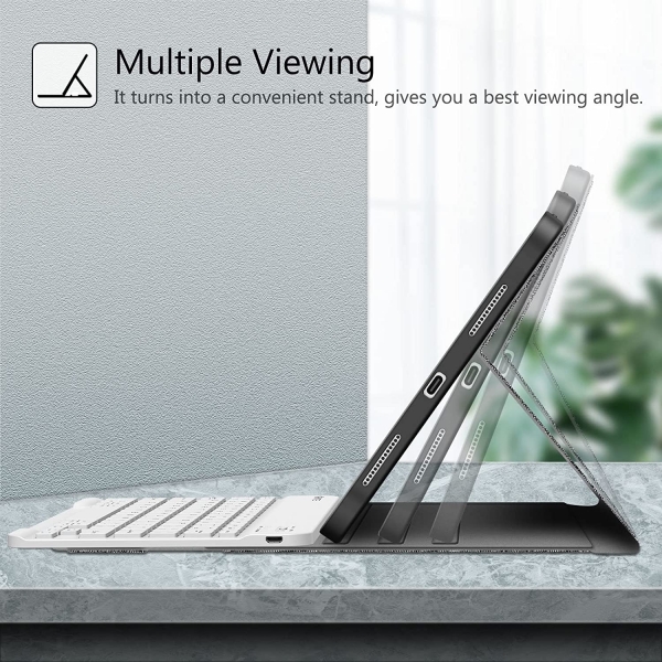 Fintie iPad 10.Nesil Uyumlu Bluetooth Klavyeli Klf(10.9 in)(2022)-Gray
