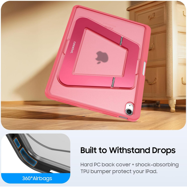 Fintie iPad Air 11 M2/M3 Kickstandl Klf-Pink