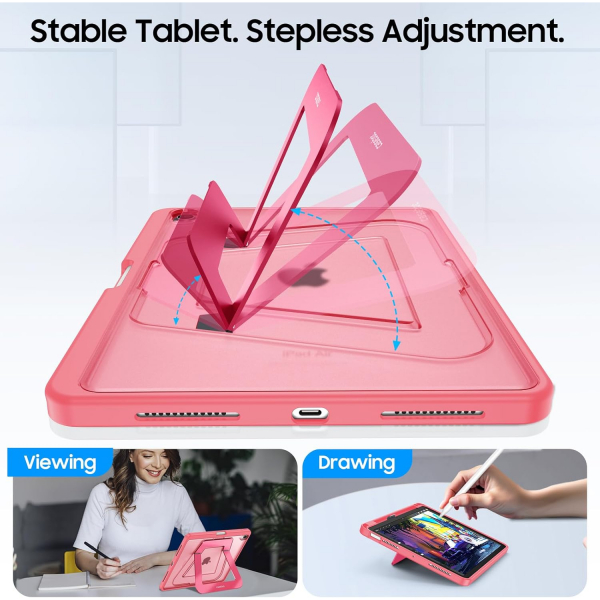 Fintie iPad Air 11 M2/M3 Kickstandl Klf-Pink