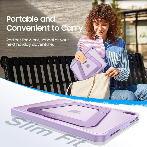 Fintie iPad Air 11 M2/M3 Kickstandl Klf-Purple