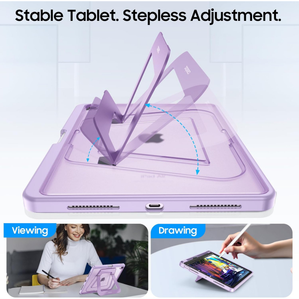 Fintie iPad Air 11 M2/M3 Kickstandl Klf-Purple