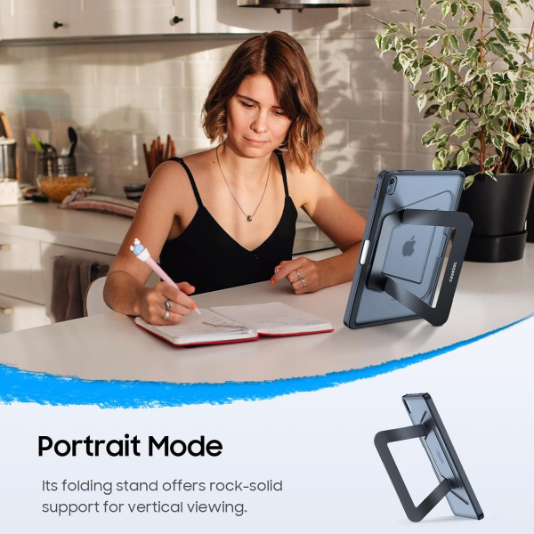 Fintie iPad Air 11 M2/M3 Kickstandl Klf-Black 
