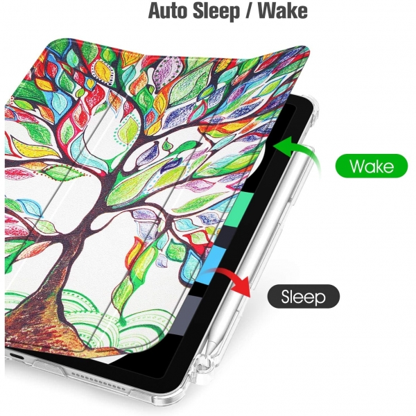Fintie iPad Air 4 Kalem Blmeli Klf (10.9 in)- Z-Love Tree