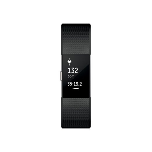 Fitbit Charge 2 Nabz lm Fitness Akll Bileklik (Byk)-Black