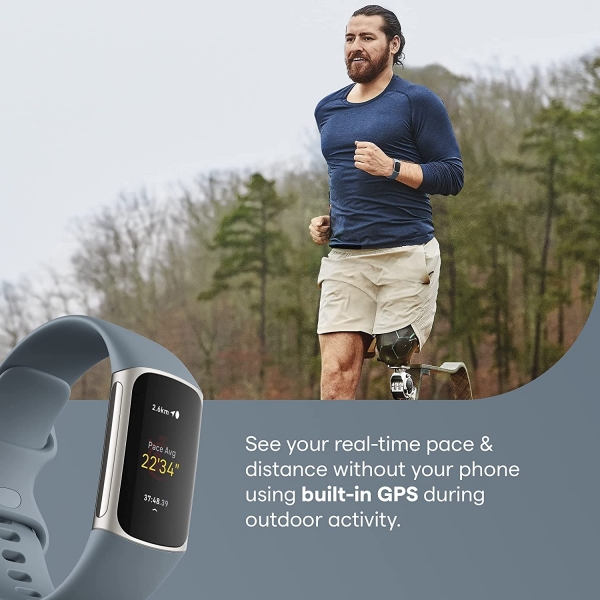 Fitbit Charge 5 Akll Saat-Steel Blue