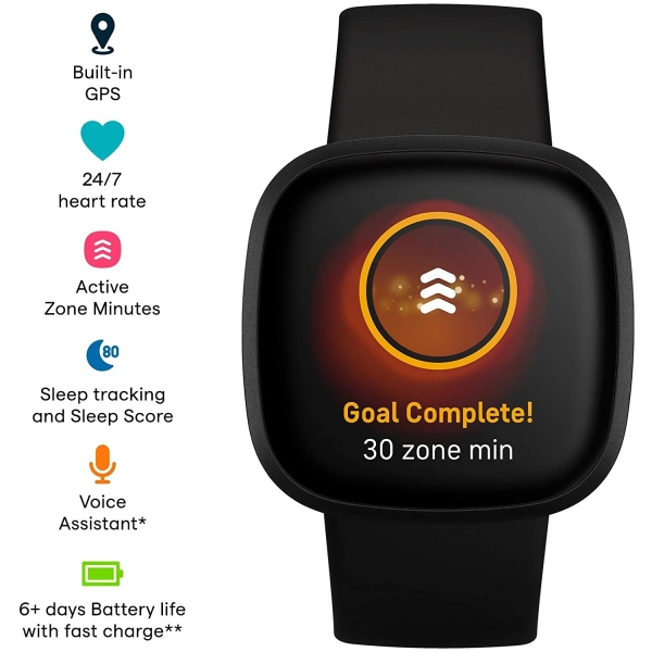 Fitbit Versa 3 Akll Saat-Black