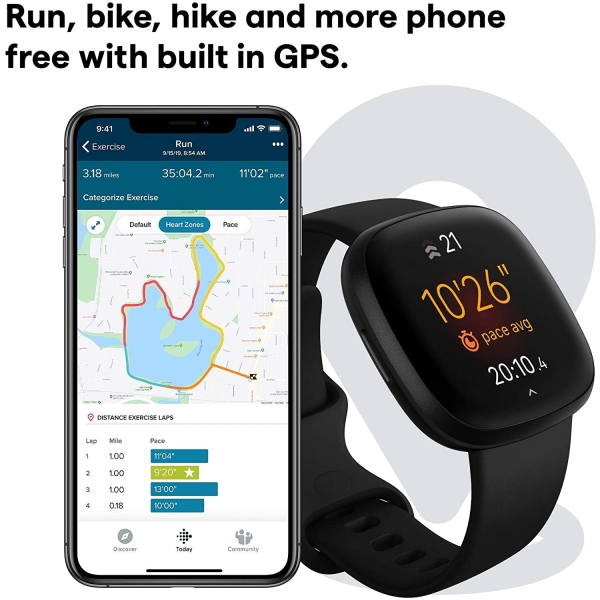 Fitbit Versa 3 Akll Saat-Black